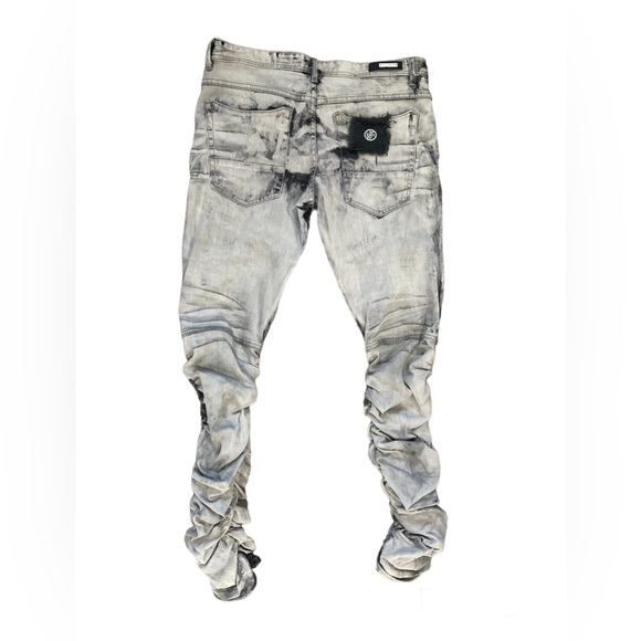 Mens 8ighth Dstrkt Rouched legs Jeans - Picture 2 of 7